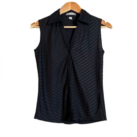 3 for $30! Beechers brook black collared tank top - Picture 1 of 12